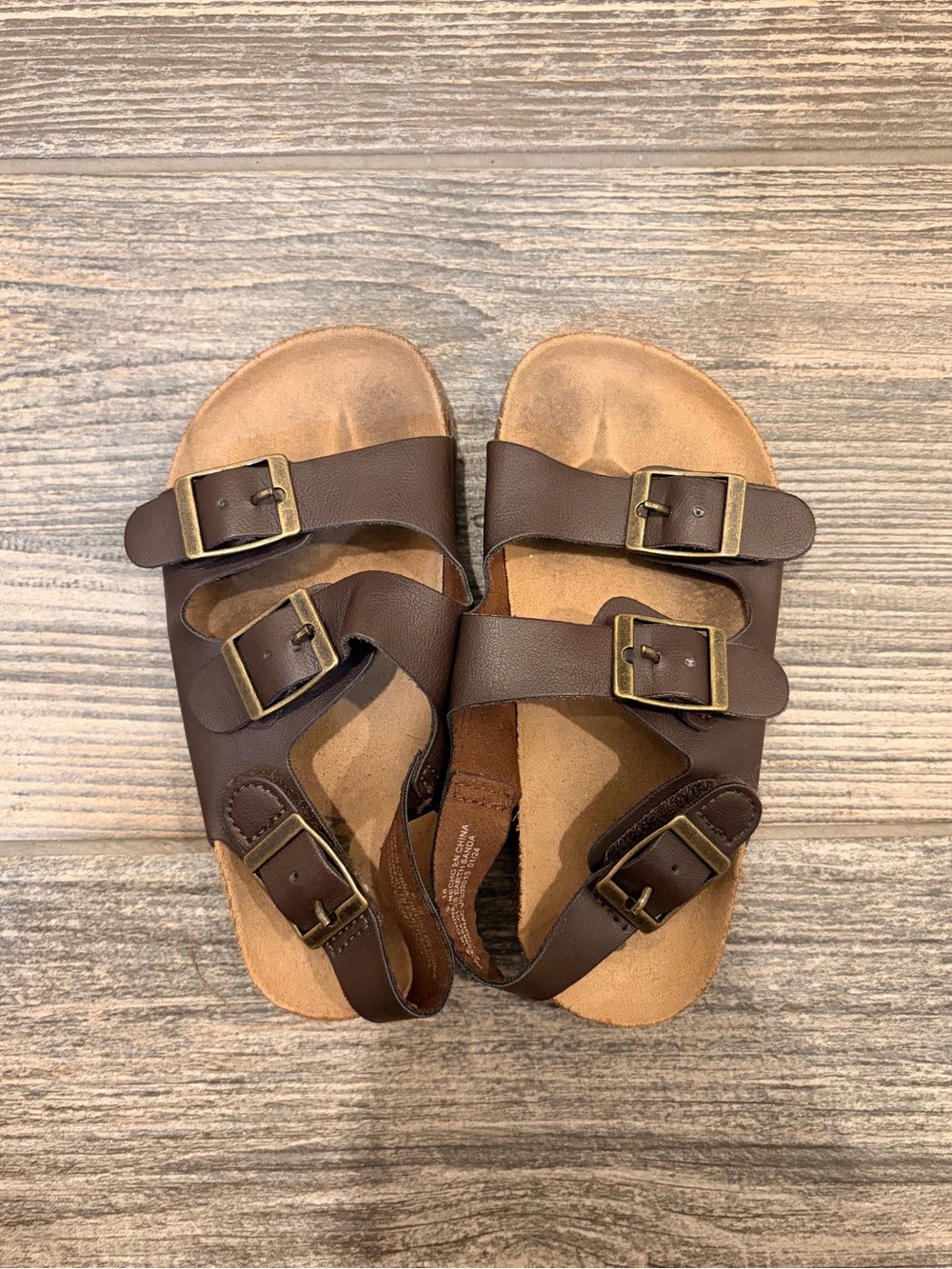 Old Navy Brown Double-Buckle Kids Sandals